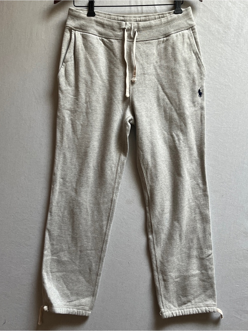 Polo Ralph Lauren Light Gray Jogger Sweatpants Drawstring Size Small
